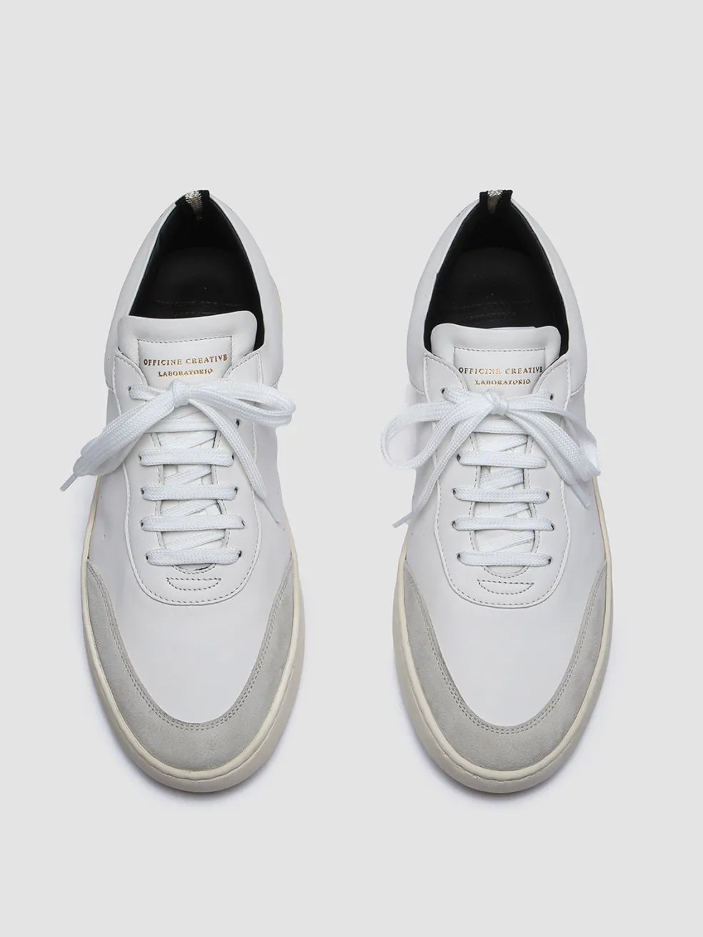 Hot Officine Creative KRIS LUX 001 - White Leather And Suede Sneakers WHITE/GREY