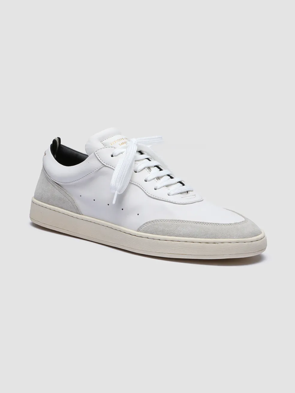 Hot Officine Creative KRIS LUX 001 - White Leather And Suede Sneakers WHITE/GREY
