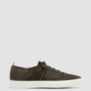Best Sale Officine Creative LEGGERA 001 - Green Suede Low Top Sneakers MILITARY