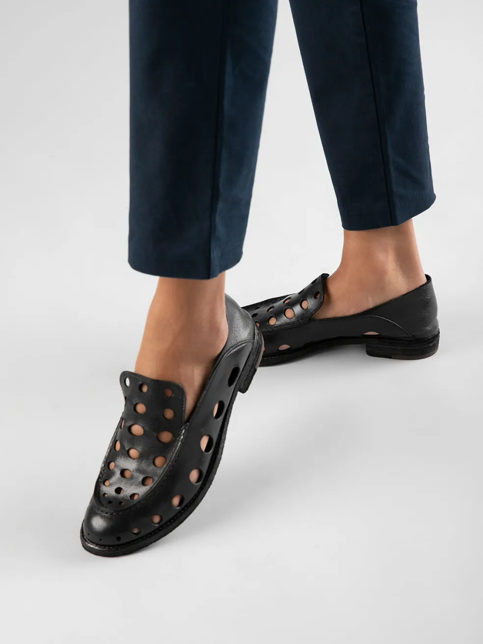 Online Officine Creative LEXIKON 542 - Leather Loafers BLACK
