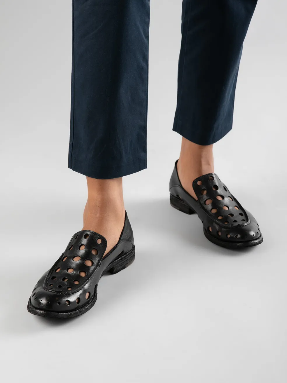 Online Officine Creative LEXIKON 542 - Leather Loafers BLACK