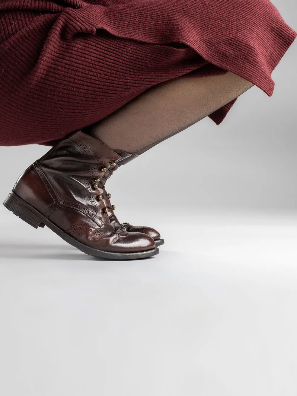 Best Sale Officine Creative LEXIKON 131 - Brown Leather Booties OTTO