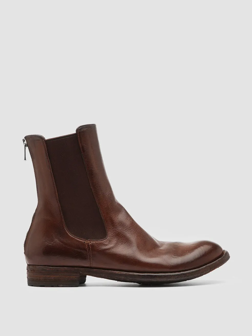 Online Officine Creative LEXIKON 073 - Brown Leather Chelsea Boots CIGAR