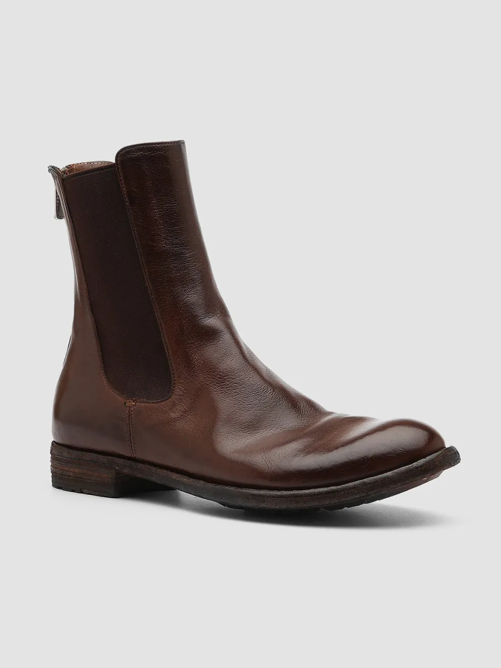 Online Officine Creative LEXIKON 073 - Brown Leather Chelsea Boots CIGAR