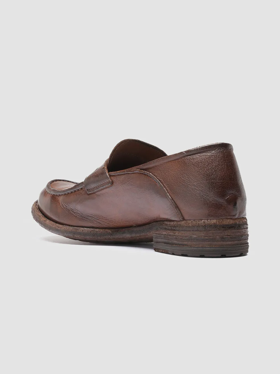 Discount Officine Creative LEXIKON 140 - Brown Leather Penny Loafers CIGAR