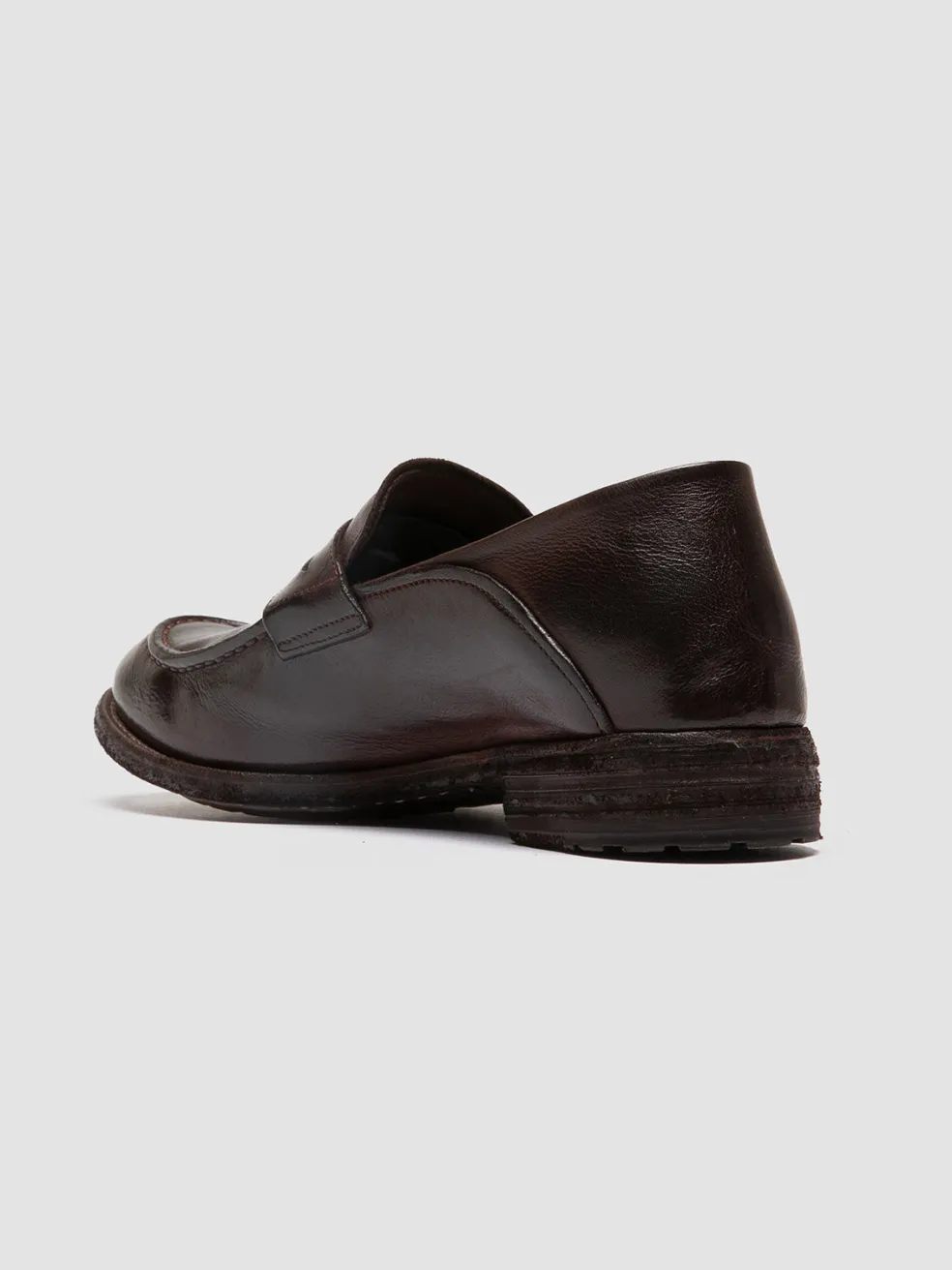 Store Officine Creative LEXIKON 140 - Brown Leather Penny Loafers DARK BROWN