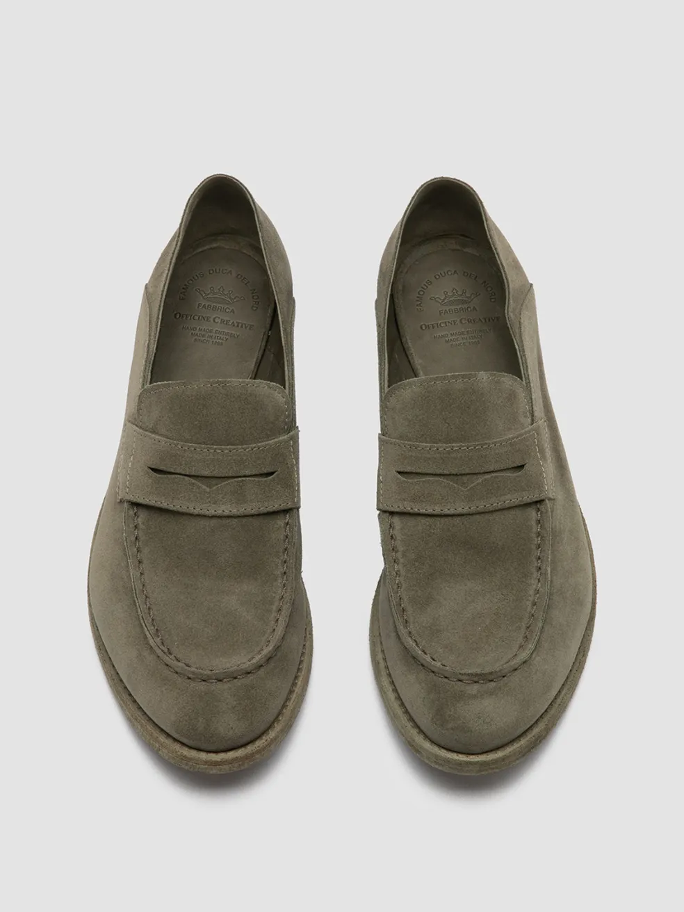 Outlet Officine Creative LEXIKON 516 - Suede Loafers GREEN
