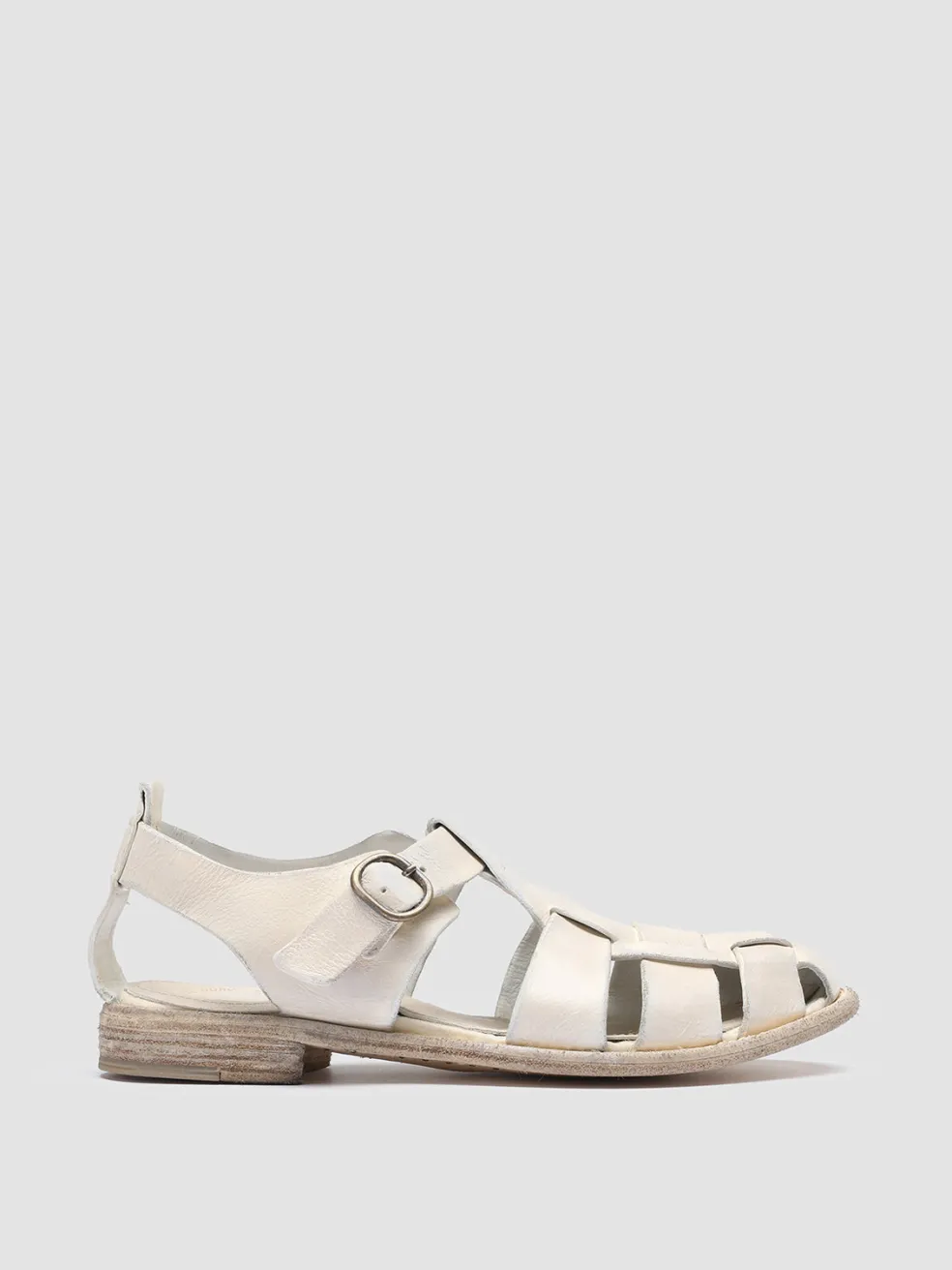 Best Sale Officine Creative LEXIKON 536 - White Leather Sandals OFF WHITE