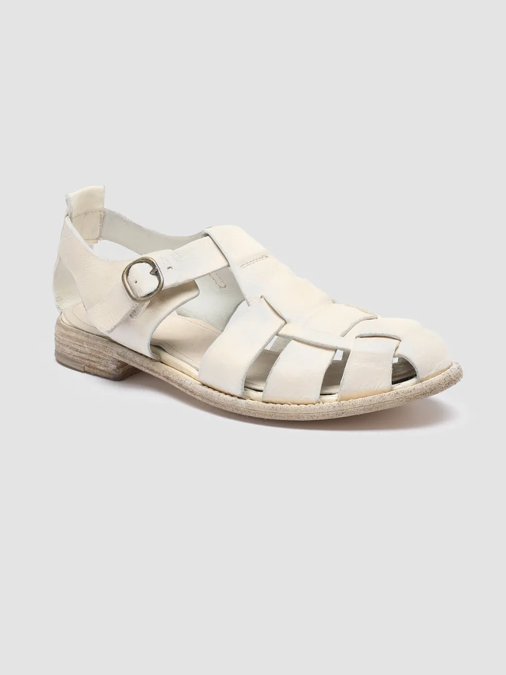 Best Sale Officine Creative LEXIKON 536 - White Leather Sandals OFF WHITE