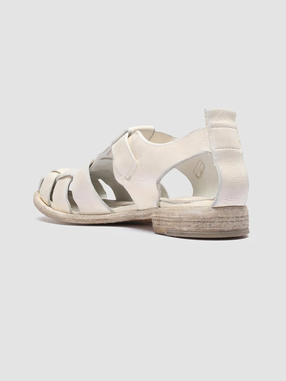 Best Sale Officine Creative LEXIKON 536 - White Leather Sandals OFF WHITE