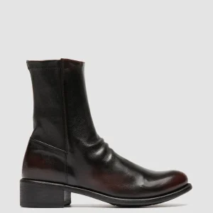 Clearance Officine Creative LIS 004 - Brown Leather Zipped Boots OTTO/SUPERNERO