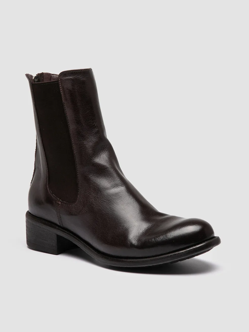 Store Officine Creative LIS 003 - Burgundy Leather Chelsea Boots TRUFFLE