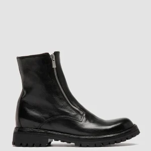 Discount Officine Creative LORAINE 026 - Black Leather Zipped Boots NERO
