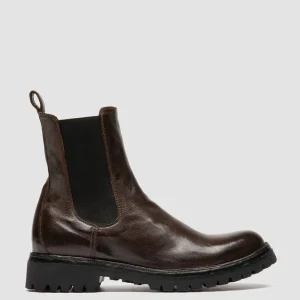 Shop Officine Creative LORAINE 004 - Brown Leather Chelsea Boots FONDUE                                            