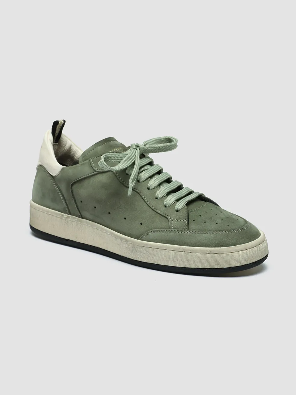 Hot Officine Creative MAGIC 102 - Green Suede And Leather Low Top Sneakers GREEN/WHITE