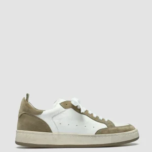 Cheap Officine Creative MAGIC 101 - White Leather And Suede Low Top Sneakers WHITE/TAUPE