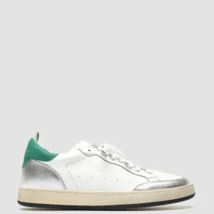 Store Officine Creative MAGIC 001 - White Leather And Suede Low Top Sneakers MULTICOLOR