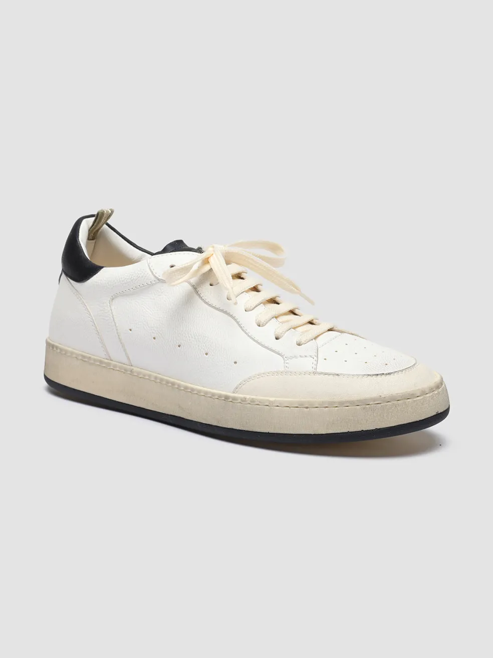 Online Officine Creative MAGIC 001 - White Leather And Suede Low Top Sneakers MULTICOLOR