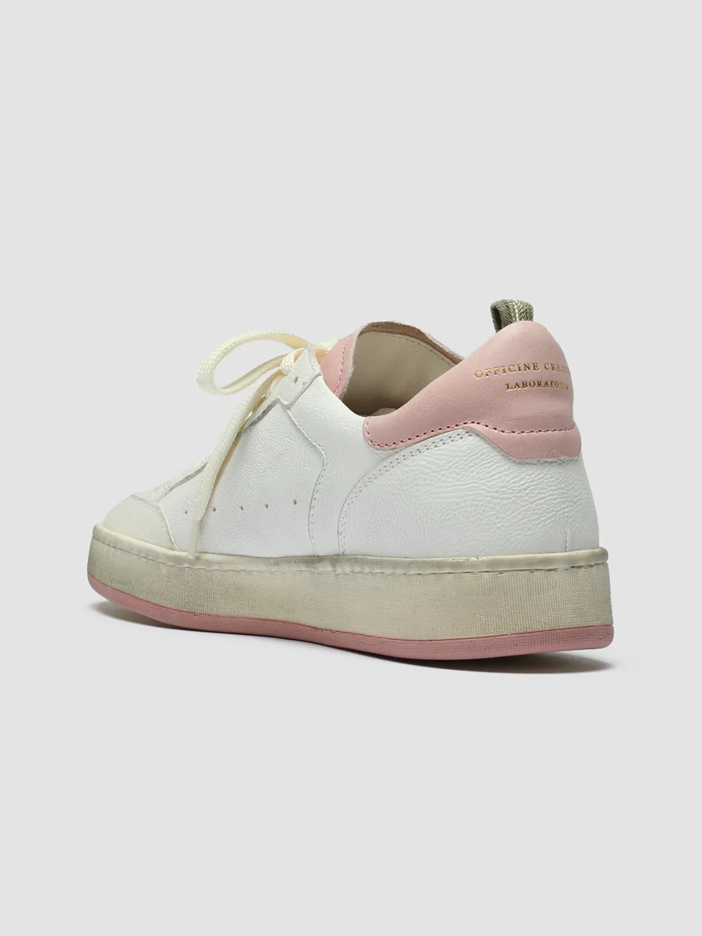 Hot Officine Creative MAGIC 101 - White Leather Low Top Sneakers WHITE/ROSE