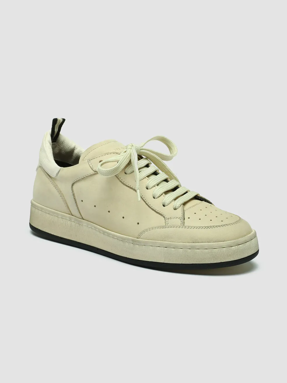 Online Officine Creative MAGIC 102 - White Suede And Leather Low Top Sneakers BEIGE/WHITE