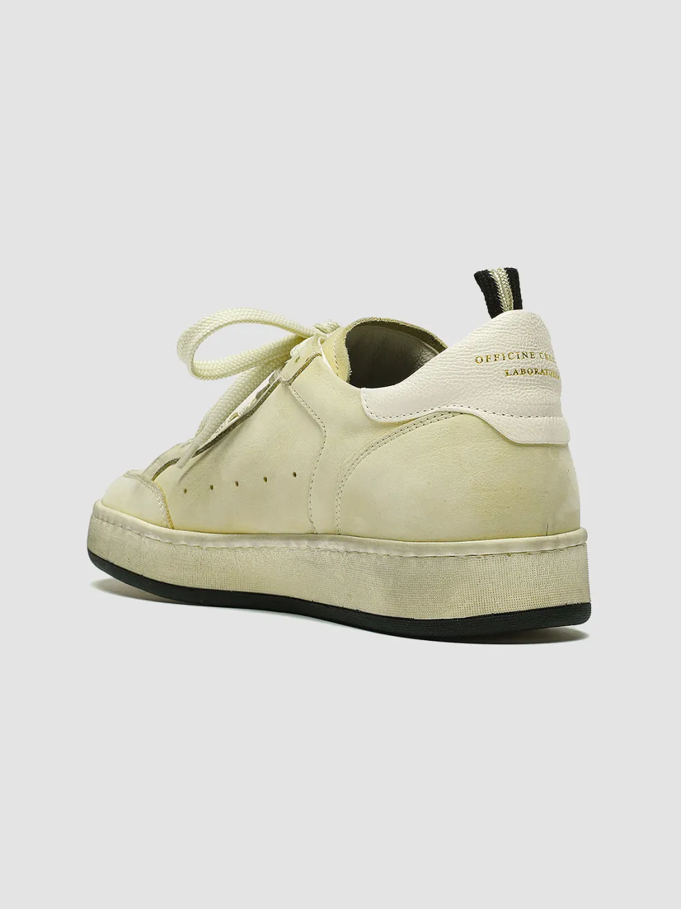 Online Officine Creative MAGIC 102 - White Suede And Leather Low Top Sneakers BEIGE/WHITE