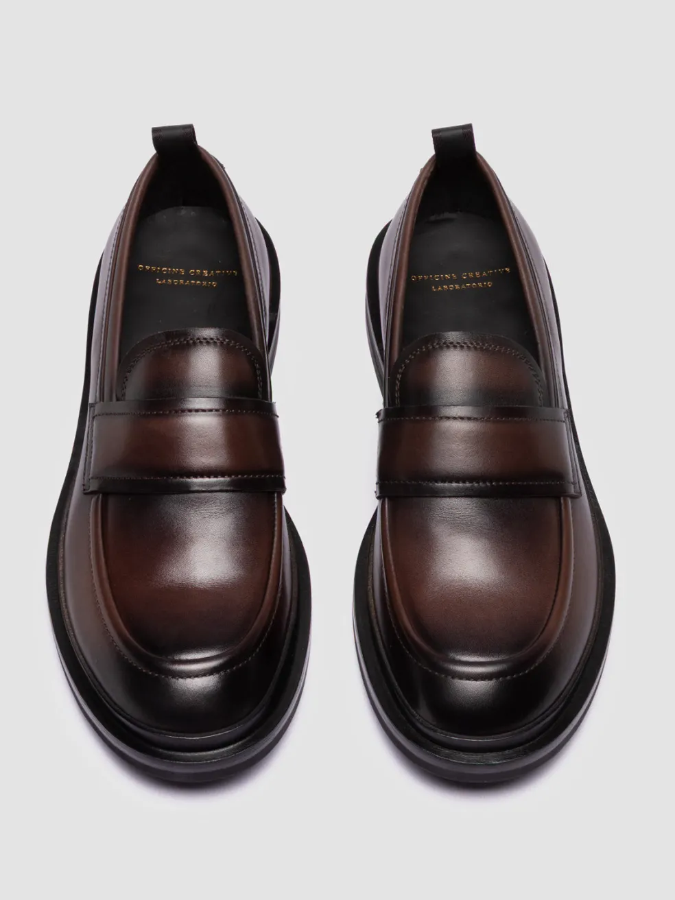 Store Officine Creative MAJOR 003 - Leather Penny Loafers BROWN