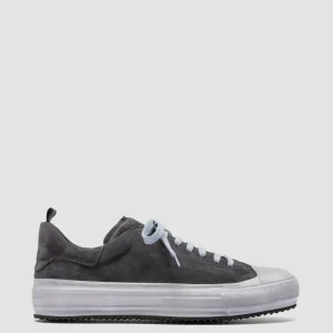 Store Officine Creative MES 009 - Grey Leather And Suede Low Top Sneakers AVION