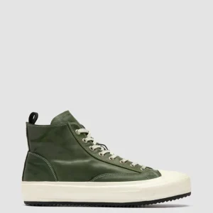 Outlet Officine Creative MES DD 002 - Green Leather High Top Sneakers BOSCO
