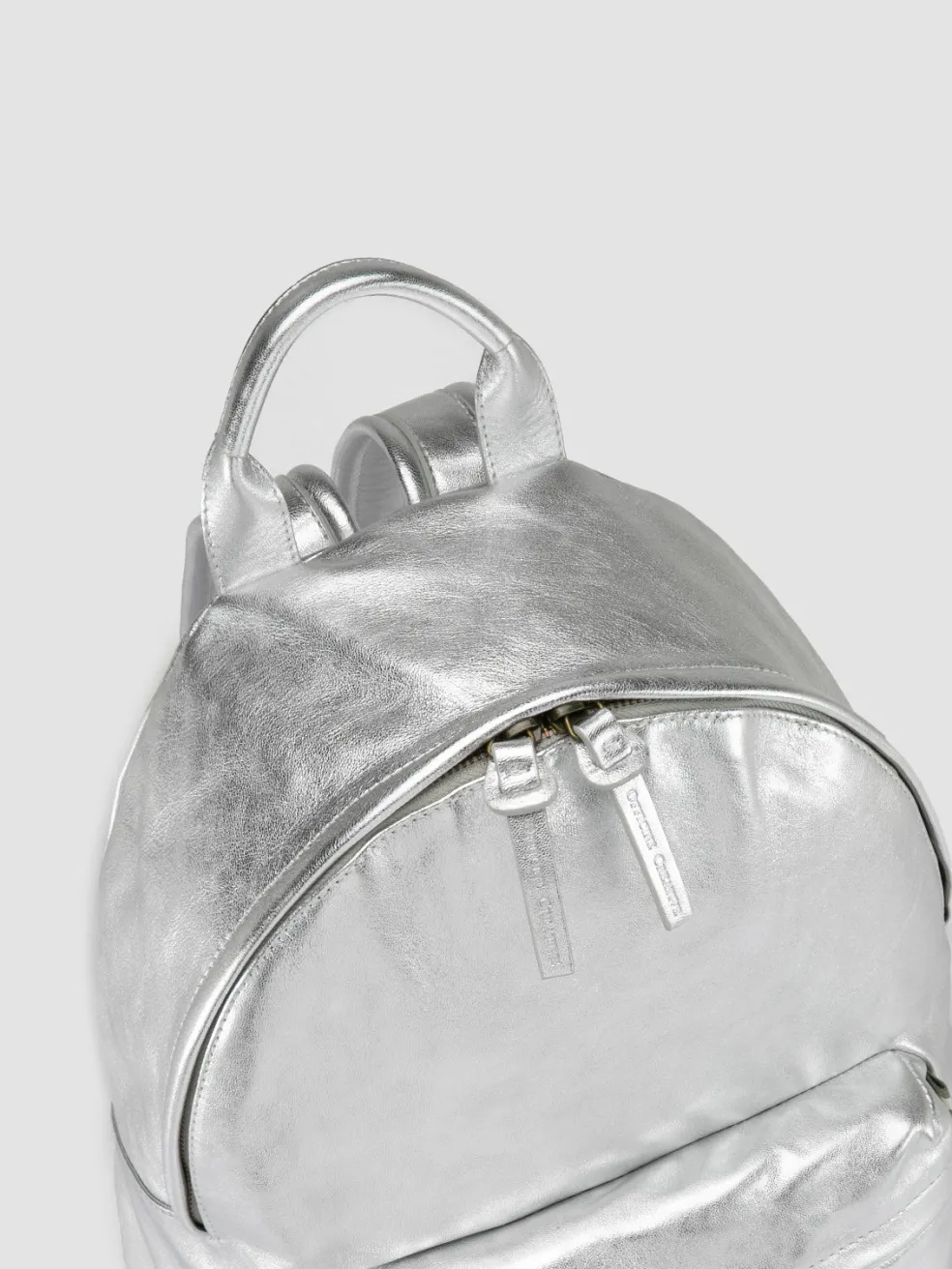 Fashion Officine Creative MINI PACK - Leather Backpack SILVER