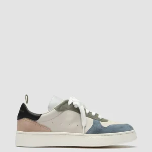 Cheap Officine Creative MOWER 110 - White Leather And Suede Low Top Sneakers WHITE/MULTICOLOR
