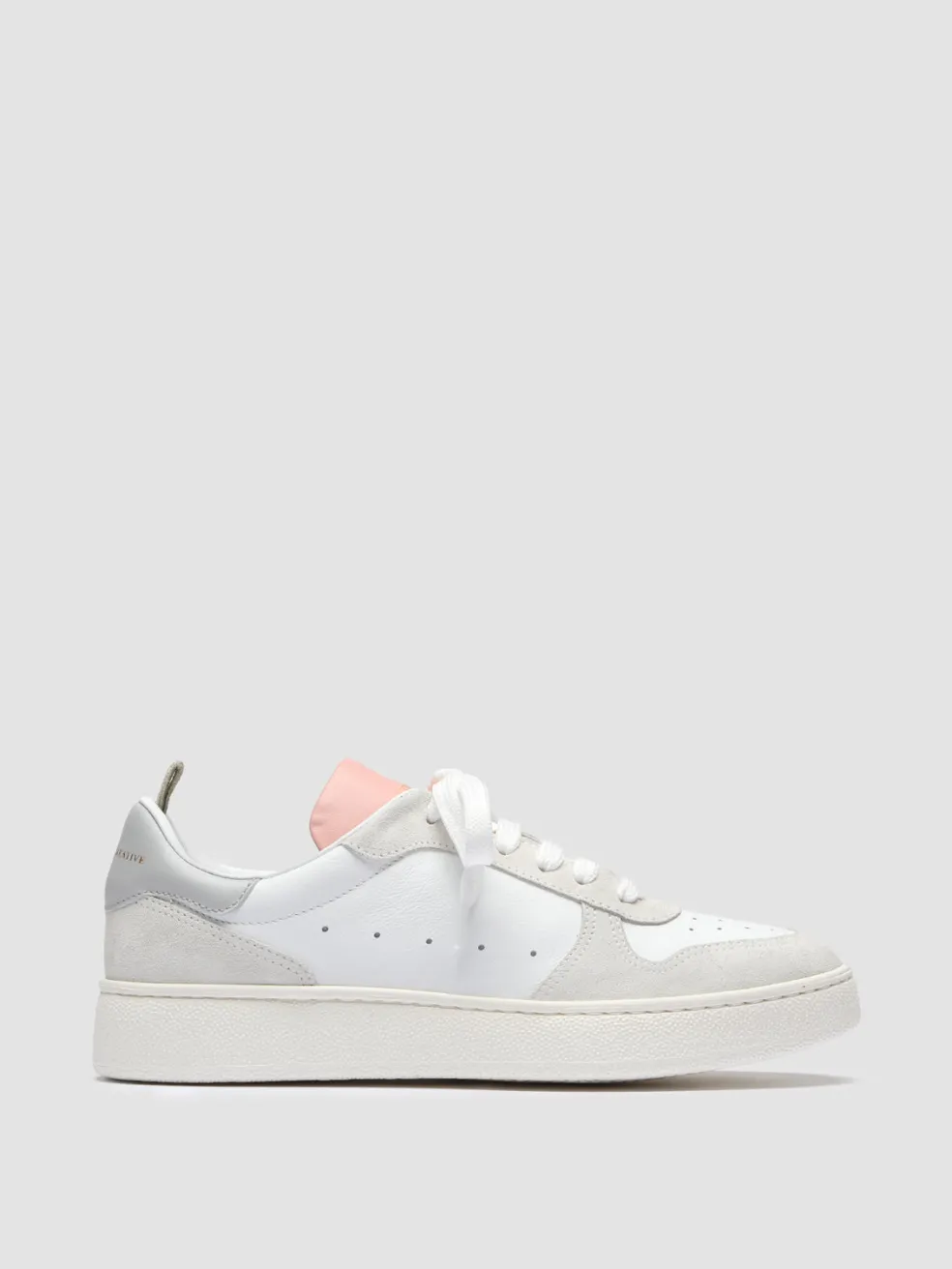 Hot Officine Creative MOWER 110 - White Leather And Suede Sneakers WHITE/GREY/PINK