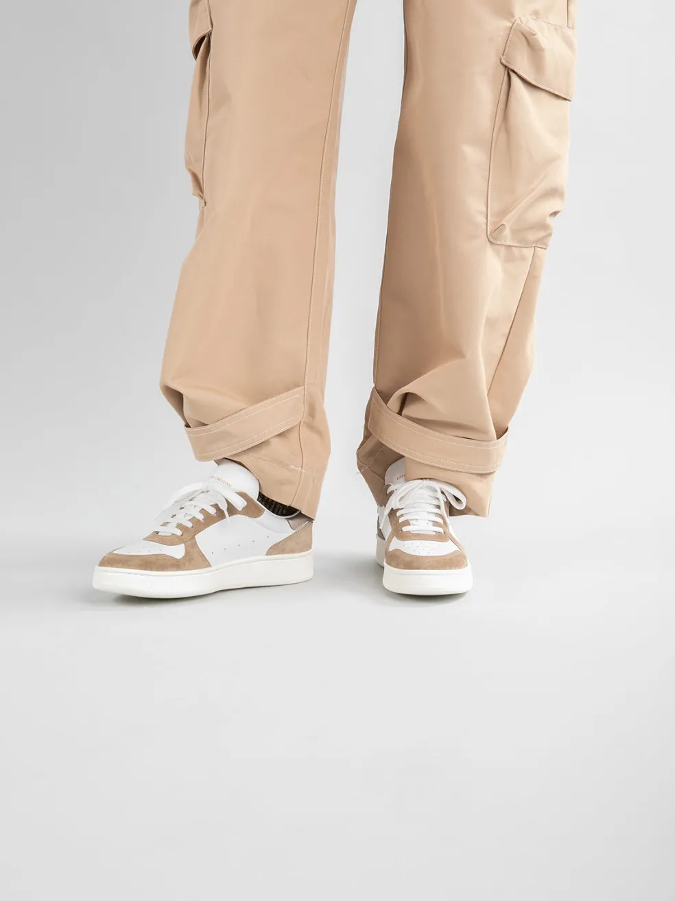 Hot Officine Creative MOWER 110 - White Leather And Suede Sneakers WHITE/GREY/PINK