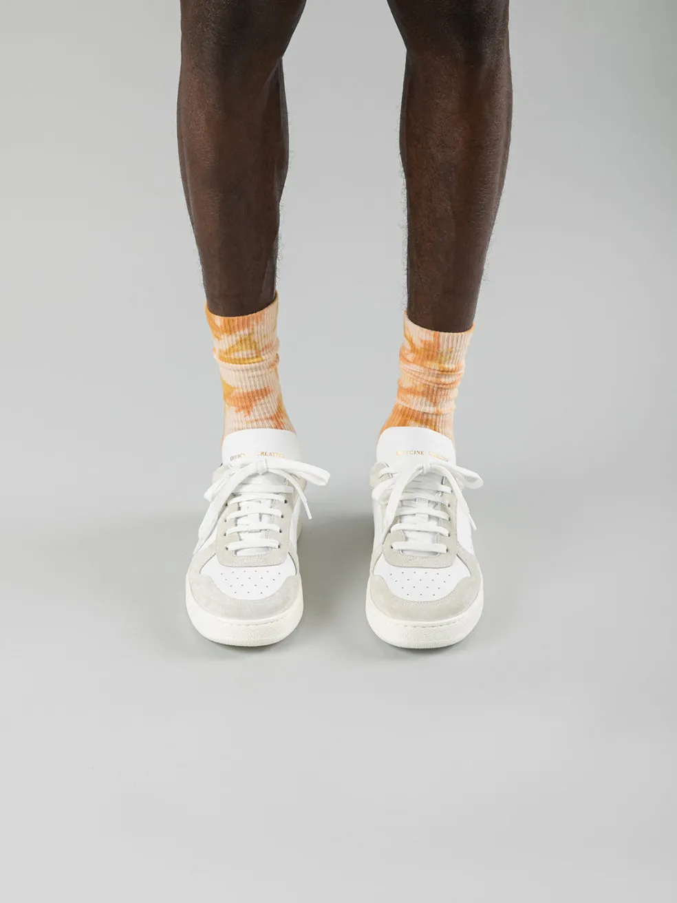 Cheap Officine Creative MOWER 008 - White Leather And Suede Sneakers WHITE/TEAL GREEN