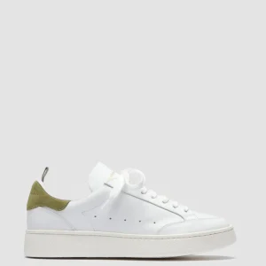 Best Sale Officine Creative MOWER 109 - White Leather Sneakers WHITE/GREEN