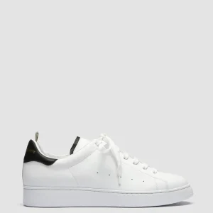 Clearance Officine Creative MOWER 005 - White Leather Sneakers WHITE/BLACK/BLACK