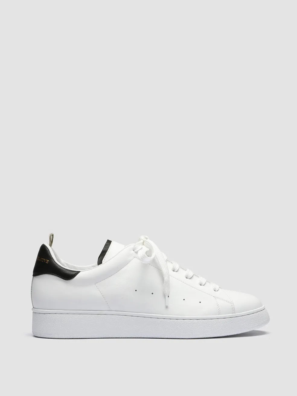 Clearance Officine Creative MOWER 005 - White Leather Sneakers WHITE/BLACK/BLACK