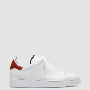 Outlet Officine Creative MOWER 005 - White Leather Sneakers BIANCO/BLUPRINT/RUST