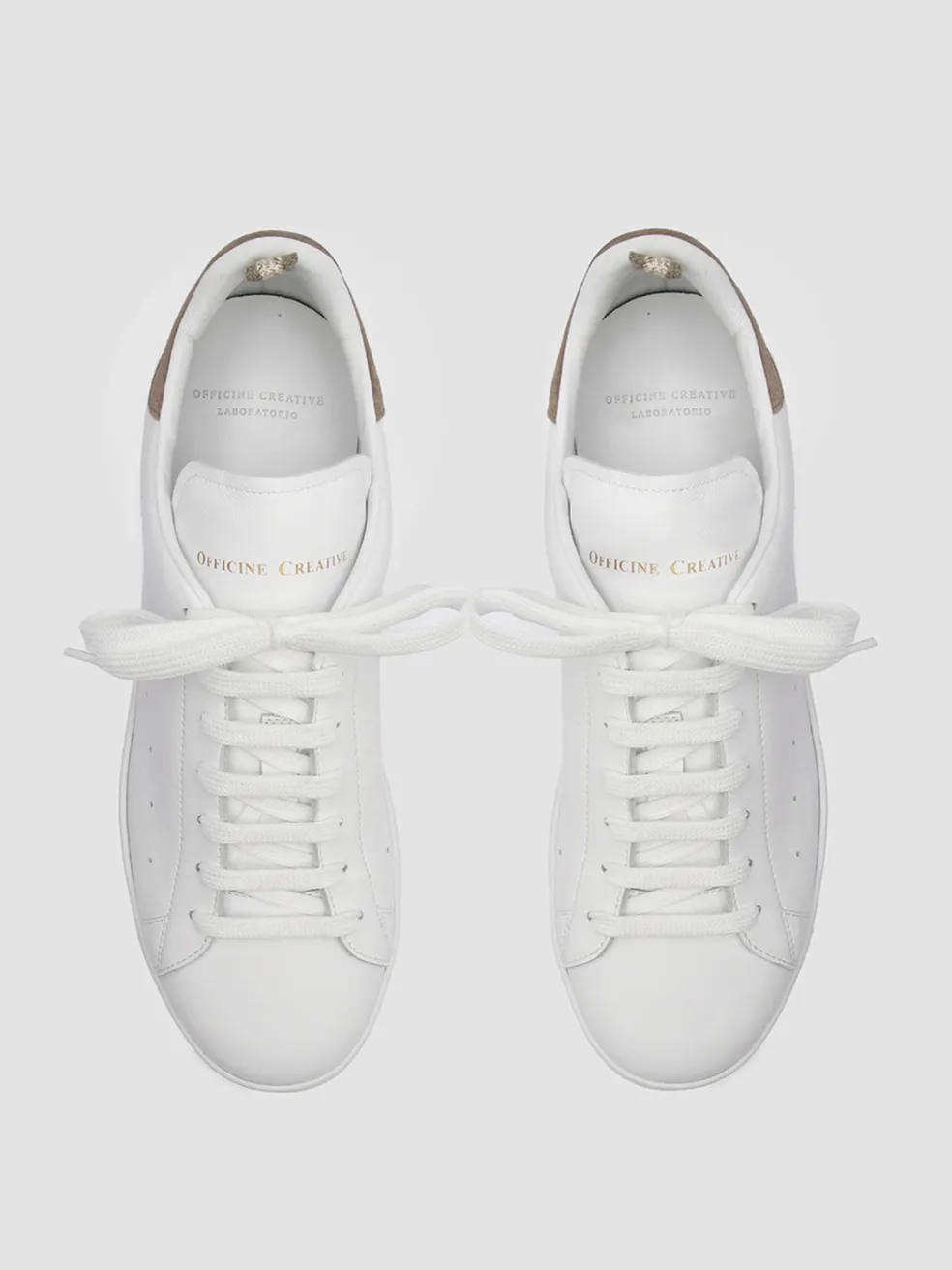 Hot Officine Creative MOWER 002 - White Leather Sneakers WHITE/SLATE