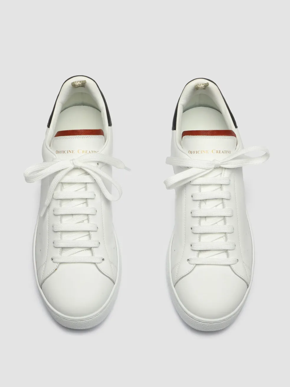 Flash Sale Officine Creative MOWER 005 - White Leather Sneakers WHITE/RUST/BLUPRINT