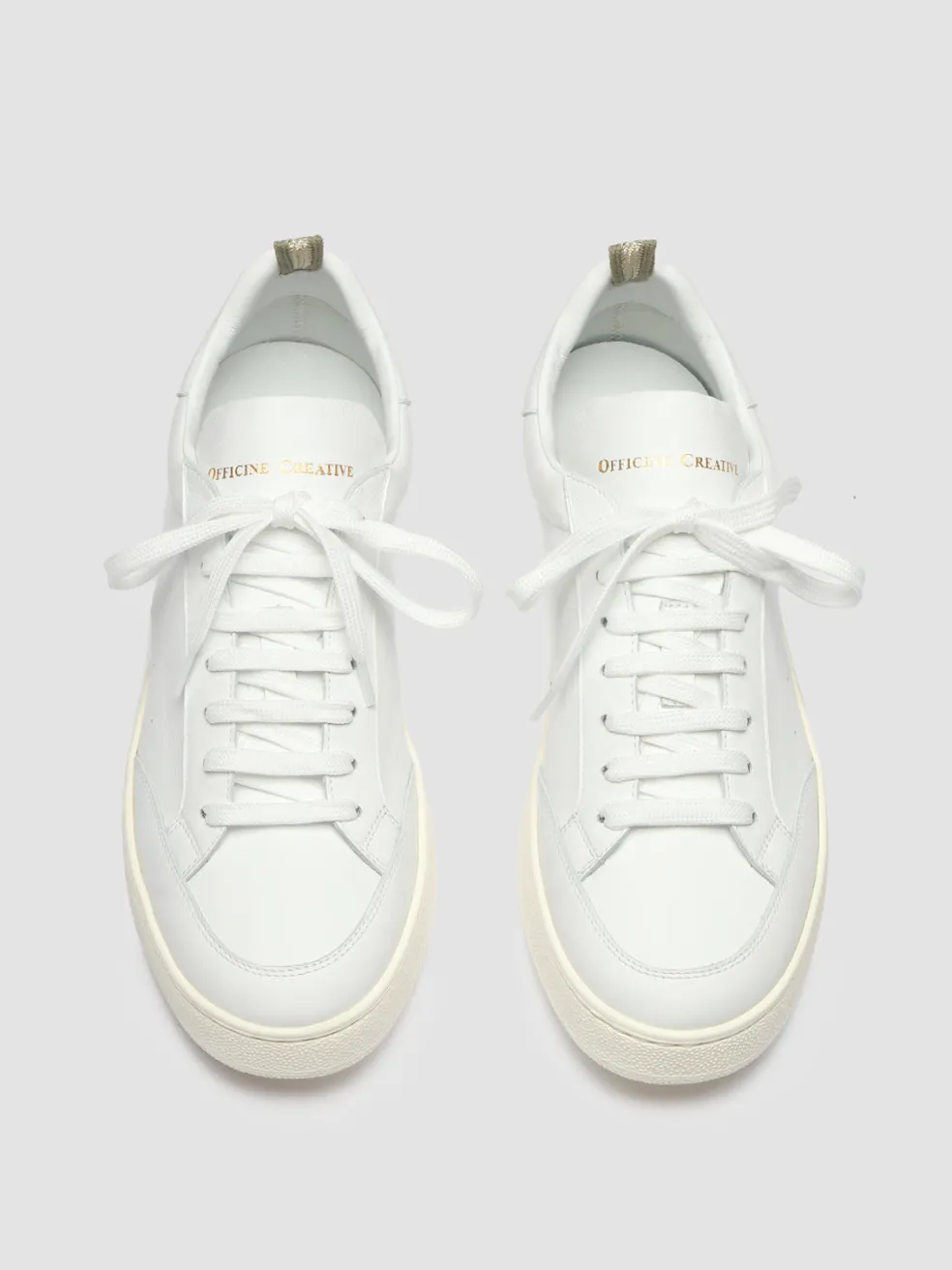 Hot Officine Creative MOWER 007 - Leather Sneakers WHITE