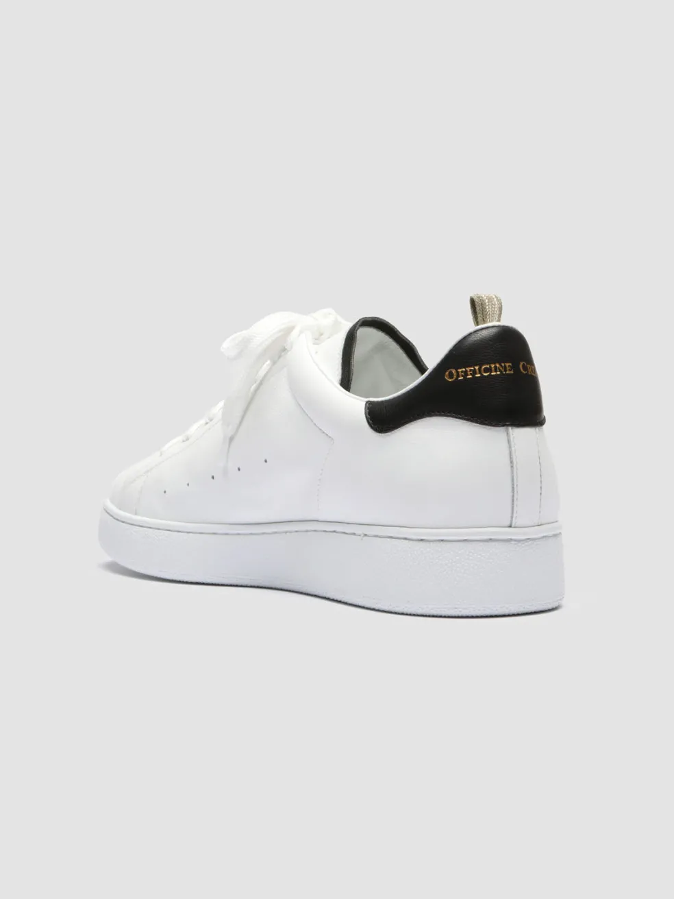 Clearance Officine Creative MOWER 005 - White Leather Sneakers WHITE/BLACK/BLACK