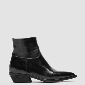 Fashion Officine Creative NOELIE DD 102 - Black Leather Zipped Boots NERO