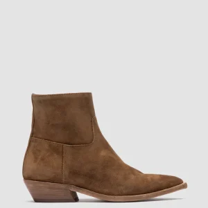 Best Sale Officine Creative NOELIE DD 102 - Brown Suede Zipped Boots BIRRA                                             