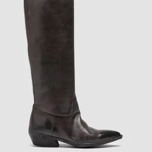 New Officine Creative NOELIE DD 104 - Grey Leather Pull On Boots MAGNETE                                           