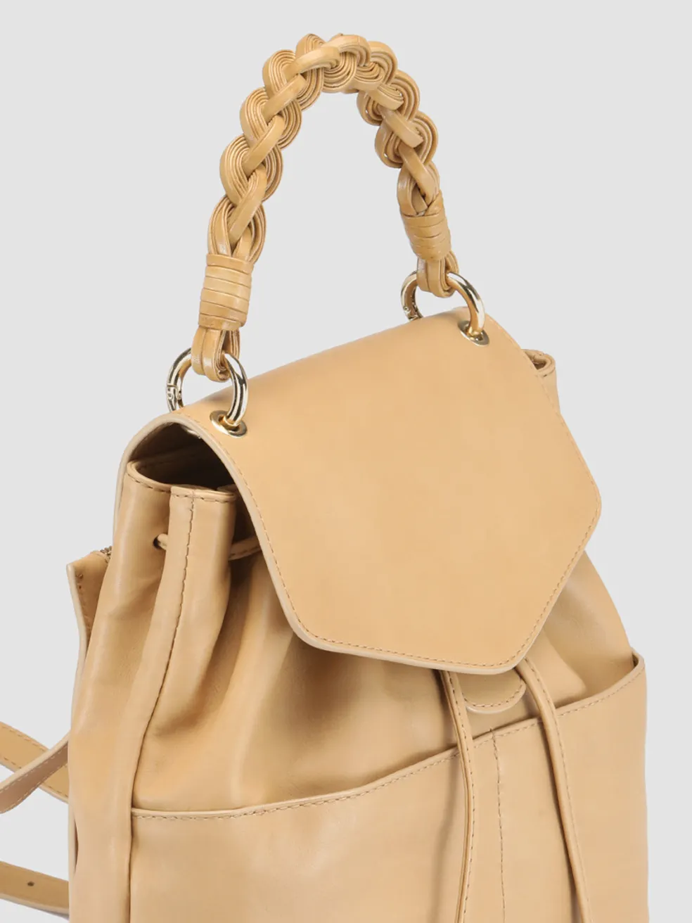 Online Officine Creative NOLITA WOVEN 213 - Leather Backpack BEIGE