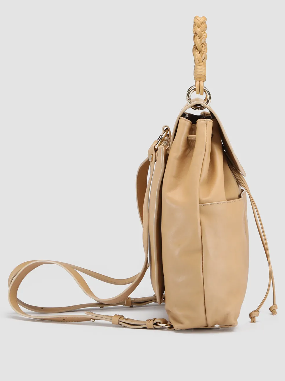 Online Officine Creative NOLITA WOVEN 213 - Leather Backpack BEIGE