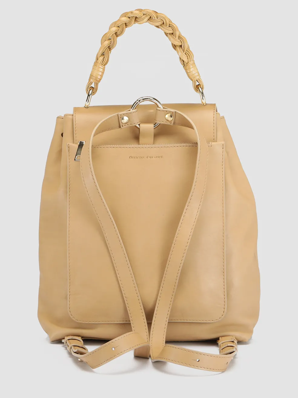 Online Officine Creative NOLITA WOVEN 213 - Leather Backpack BEIGE