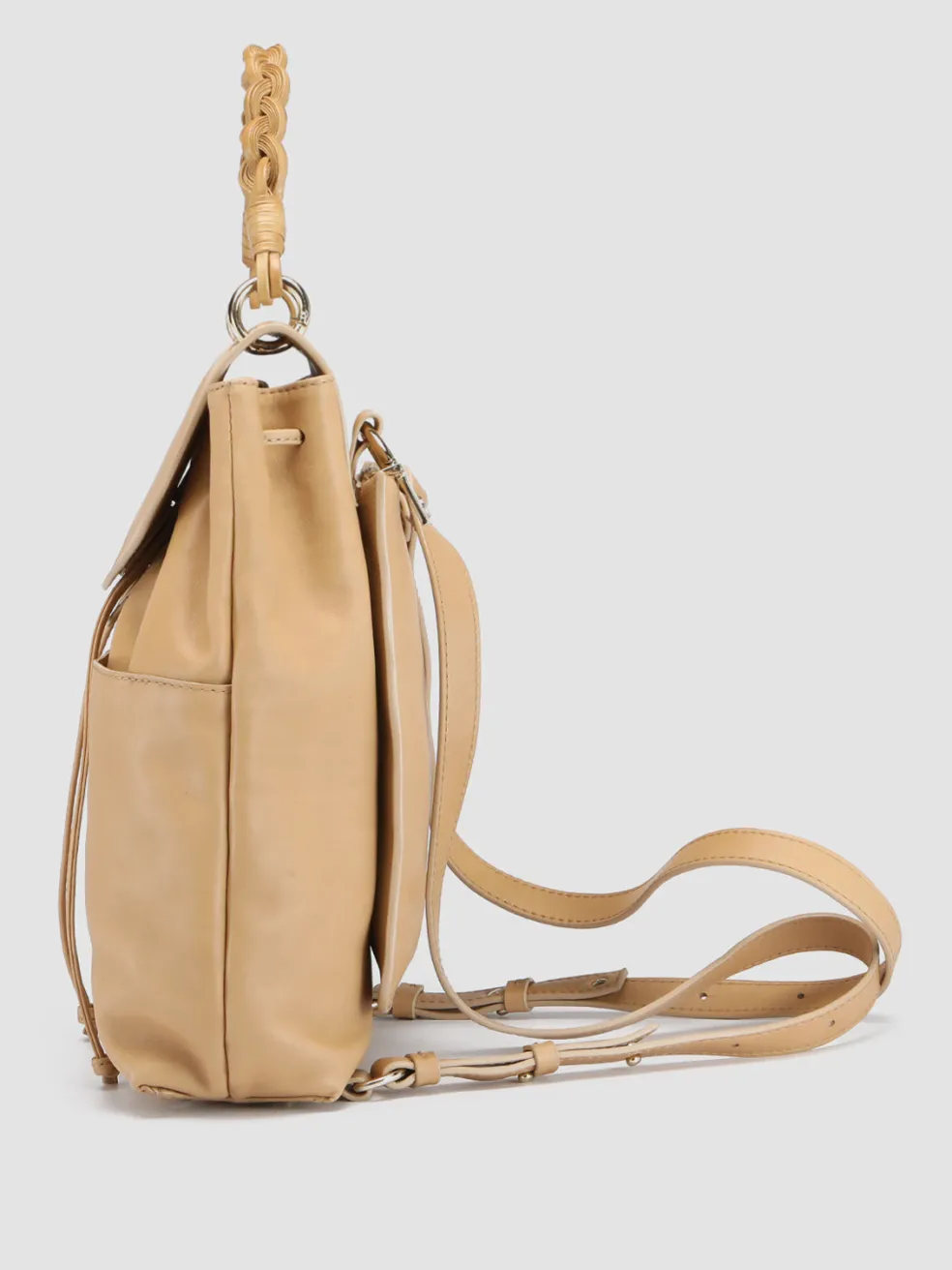 Online Officine Creative NOLITA WOVEN 213 - Leather Backpack BEIGE