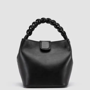 Online Officine Creative NOLITA WOVEN 227 - Black Leather Handle Bag NERO