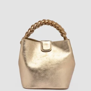 Best Sale Officine Creative NOLITA WOVEN 227 - Gold Leather Handle Bag ORO